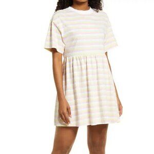 BP Women striped mini baby Dress BNWOT short sleeve organic cotton
